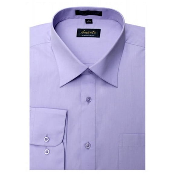 Amanti CL1006-20x34-35 Amanti Mens Wrinkle Free Lavender Dress Shirt - Lavender-20 x 34-35