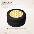 thumbnail image 2 of Yiaed Yellow White Plaid Sunflower Print Travel Jewelry Case Bridesmaid Gift Boxes Jewelry Travel Organizer Small Round Jewelry Box Mini Storage-Black, 2 of 7