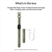 Google Fitbit Edge - Health and Fitness Tracker - with AMOLED Screen - Compatible with Android and iOs - featuring personal coaching built with Gemini - Olive