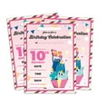 thumbnail image 1 of Darling Souvenir Pink Birthday Invitation Card Printable Fill or Write In Blank Invites Party Supplies Pack Of 28 5 x 7 Inches, 1 of 5