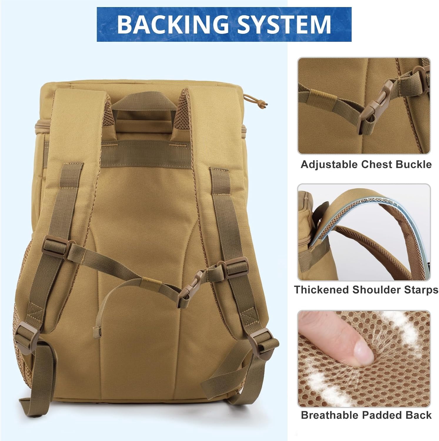 Backpack Cooler for Men, 25L Large Insulated Backpack Leak-Proof, Heavy Duty Lunch Backpack, Waterproof Ice Chest Bag Women Adults Work Daytrip Camping Picnic Bag