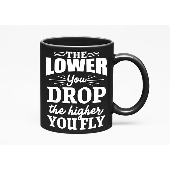 Encouraging Quotes About Flying High, Black 11oz Ceramic Mug