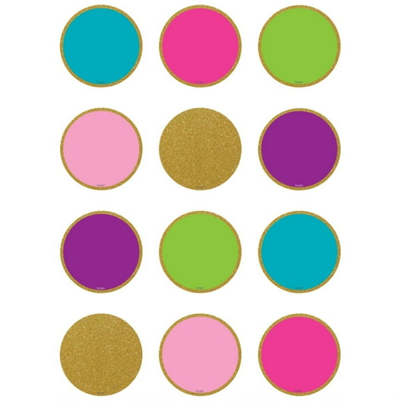 Teacher Created Resources Confetti Circles Mini Accents, 2-5/8 Inches, Pack of 36