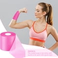 thumbnail image 2 of Cinta deportiva de espuma preenvuelta de 30 yardas, vendaje deportivo de espuma para muñecas, codos, rodillas, tobillos y cabello, 2,76 pulgadas, color rosa, 2 of 6