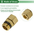 thumbnail image 3 of Accesorios de tubería de latón Unique Bargains 1/2" hembra x 1/2" macho conector de rosca interna externa 1.81" 2 piezas, 3 of 7