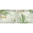 thumbnail image 3 of Leaves Pattern Kitchen Curtains 2 Panels UV Protected Tier Curtains, Half Window Curtains Kitchen Tiers for Guest Room Bathroom Sink Laundry Room Basement,24 x 27 Inch, 3 of 7