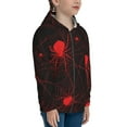 thumbnail image 5 of Kdxio Red Spider On The Web Pattern Kids Boys Girls Zip Up Hoodie 3D Printed Hooded Sweatshirt Hoody Coat with Pocket 7-12 Y-Medium, 5 of 6