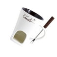 thumbnail image 1 of Taza para fondue, calentador de mantequilla para dulces, olla para fundir chocolate con tenedor, olla caliente para dulces blanco, 1 of 9