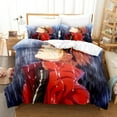 thumbnail image 1 of Naruto Three-piece Set, Bedding Suit, 3D Printing, Soft Microfiber, Cartoon Duvet Cover, Bedroom Decoration-week, 1 of 3