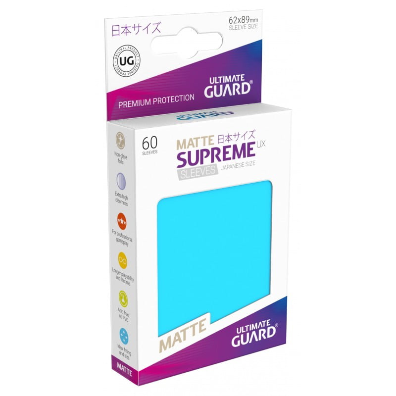 60 Piece Ultimate Guard UGD010590 Supreme UX Sleeves Japanese Size Matte Transparent 