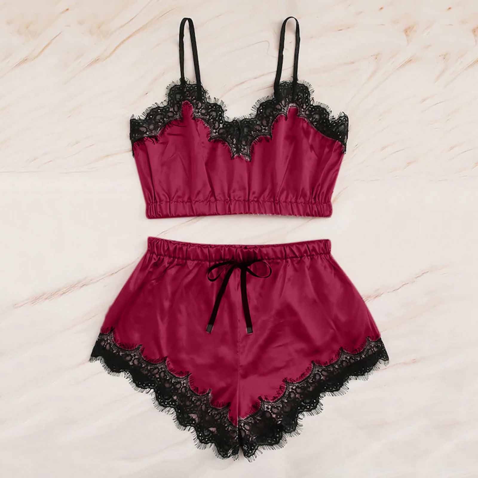 LSLJS Women s Sexy Underwear Suspender Lace Suspender Three point Breast Wrap Lace Underwear Suit Pajama Suit Women s Lingerie Walmart