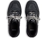 Balenciaga Sleek Black Low-Profile Sneakers With Textured Sole And Patterned Laces Black (Men's)