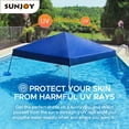 thumbnail image 3 of SUNJOY Floating Pool Canopy 10' × 10’ Pop Up Gazebo Navy Fabric Canopy, Steel and Aluminum Frame Floating Tent with PVC Floats, Hand Air Pump and Carry Bag, 3 of 12