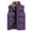 Purple, variant on APEXFWDT Men's Big&Tall Puffer Vest Zip-Up Stand Collar Plaid Color-Block Warm Vest Sleeveless Athletic Jacket for Winter Commutes