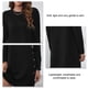 thumbnail image 1 of Vestido midi de manga larga con cuello redondo para mujer vestido recto informal suelto de Color puro vestido recto de una pieza para la escuela oficina trabajo compras ANGGREK  Otros, 1 of 6