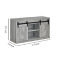 thumbnail image 5 of 48 Inch Farmhouse Wooden TV Console With 2 Sliding Barn Doors Gray - Saltoro Sherpi, 5 of 5