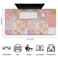 thumbnail image 5 of Long Mouse Pads for Desk,Pioneer Flower Floral Print Pattern Desk Mats on Top Of Desks, Desk Mouse Pad Extra Large with 3mm Non-Slip Base and Stitched Edge for Gaming,Office,Work,Home 47.3"x23.6", 5 of 6