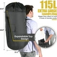thumbnail image 4 of Azhido Laundry Bag Extra Large 115L Sturdy Oxford Fabric Laundry Backpack, 4 of 7