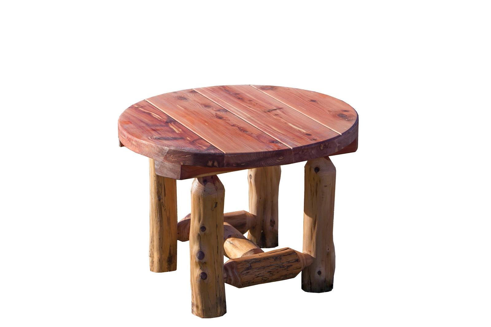 Furniture Barn Usa Red Cedar Log Round Side Table