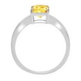 thumbnail image 4 of 1.75 ct Radiant Cut Natural Citrine Solitaire 18K White Gold Womens Engagement Ring, 4 of 6