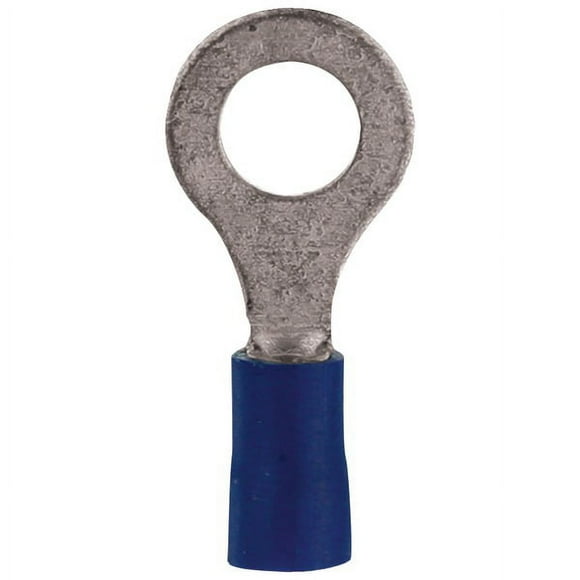 Install Bay(R) BVRT14 Vinyl Ring Terminals (16-14 Gauge, 1/4", 100 pk)