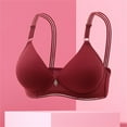 thumbnail image 5 of WCJM Women'S Cotton Wine Nylon Underwear Comfort Bras For Women Full Coverage Underwire Button Front Closure Cotton Bra Soft Wireless Underwear Plus Size, 5 of 7