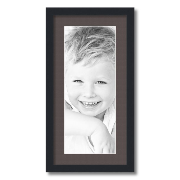 Arttoframes 12x24 Matted Picture Frame With 8x20 Single Mat Photo Opening Framed In 1 25 Satin Black And 2 Chestnut Mat Fwm 3926 12x24 Walmart Com Walmart Com