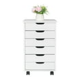 thumbnail image 4 of Ktaxon Five Drawer Rolling Storage Cart Wood File Cabinet, 4 of 14
