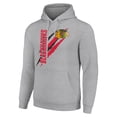 thumbnail image 2 of Men's Starter  Heather Gray Chicago Blackhawks Color Scratch Fleece Pullover Hoodie, 2 of 3