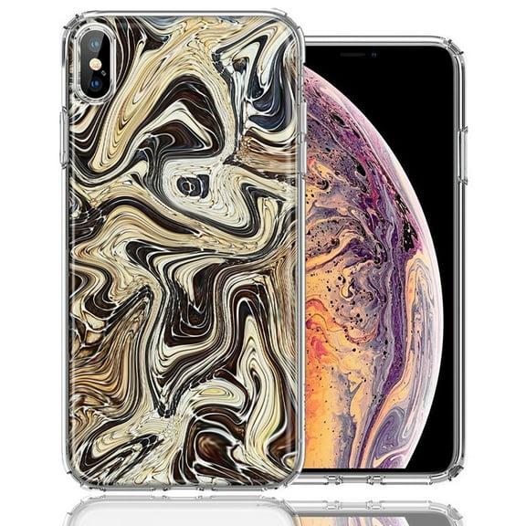 MUNDAZE For Apple iPhone XS/X Snake Abstract Design Double Layer Phone Case Cover
