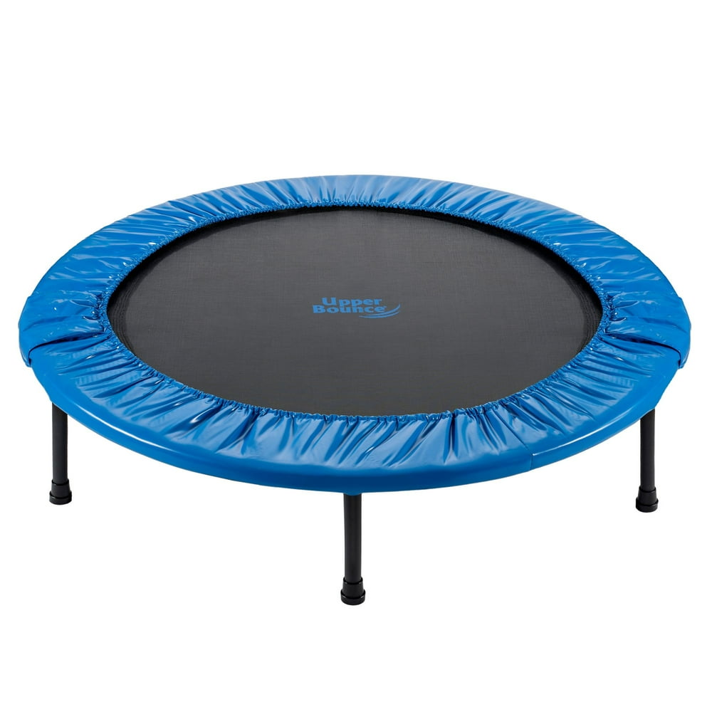 36" Blue and Black Upper Bounce Mini Foldable Outdoor Rebounder Fitness