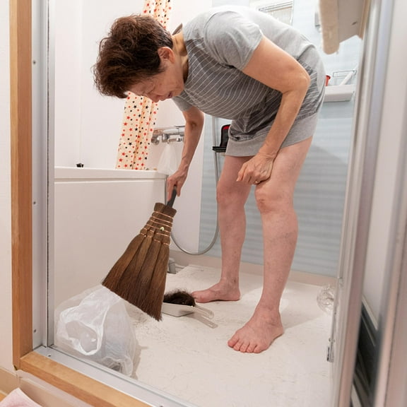 BESTOYARD 1Pc Small Broom Tool Made of Natural Palm for Household Cleaning in Brown