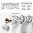 thumbnail image 6 of Black White Fall Tie Up Valance Curtains for Windows, Kitchen Curtains Window Treatments, Thanksgiving Summer Botanical Eucalyptus Leaves Short Window Valances for Bedroom Bathroom Cafe 54"x18", 6 of 8
