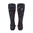thumbnail image 6 of Bingfone Thanksgiving Seamless Pattern Print Compression Socks for Women and Men Long Socks for Running Athletic Cycling Nurse, 6 of 8