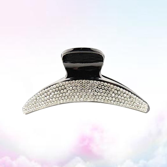CTIRCHIU Vintage White Rhinestone Hair Claw Clip Lightweight Durable Hairgrip for Thick Hair Decoration