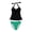 Black - blackjade, variant on Profile Womens Peplum Ruffle 2 Piece Tankini, Black, 32D