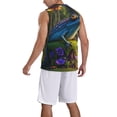 thumbnail image 2 of Sikiie Cute Blue Frog Basketball Jersey Reversible Men's Mesh Athletic Sports Shirts Training Practice S-4XL3X-Large, 2 of 6
