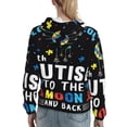 thumbnail image 7 of Haiem I Love With Autism To The Moon And Back for Women's Fashion Hoodies & Sweatshirts with Kangaroo Pocket,Hooded Sweatshirt with Eye-catching Drawstrings-X-Large, 7 of 7