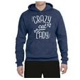 thumbnail image 2 of Wild Bobby, That Crazy Cat Lady, Pop Culture, Unisex Graphic Hoodie Sweatshirt, Vintage Heather Navy, X-Large, 2 of 3