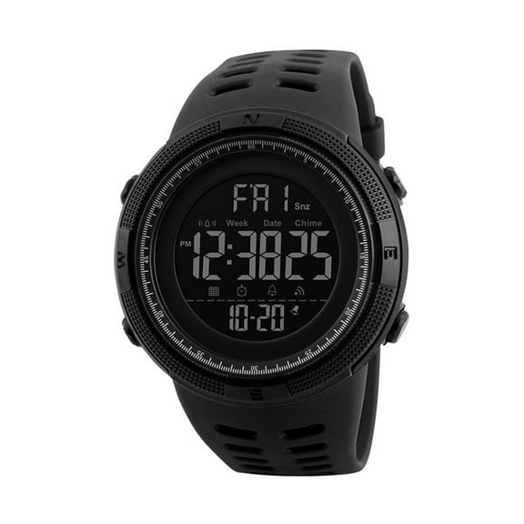 FELTECHELECTR 1Pcs Unisex Watches for Adults with Digital Display and Waterproof Feature in Black Color