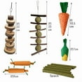 thumbnail image 4 of 21 PCS Rabbit Toys Bunny Chew Toys for Teeth, Natural Timothy Hay Chew Treats, Apple Wood Grass Timothy Sticks Chew and Treat for Guinea Pigs Hamster Chinchillas, Hand Made Safe, 4 of 5
