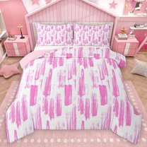 Homewish Graffiti Splash Bedding Comforter Set 2pcs for Kids Children Teens,Vintage Aesthetic Twin Comforter Sets Microfiber,Abstract Geometric Stripes Breathable Bedding Set