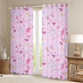 thumbnail image 2 of Castle Fairy Kawaii Princess Castle Girl Curtains Pack of 2 (42x84 Each),Pink Crystal Butterflies Curtains Blackout,Starry Sky Bedroom Curtains,Breathable Home Decor, 2 of 6