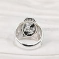 thumbnail image 6 of Black Rutile Mans Ring, Natural Black Rutilated Quartz, Quartz Silver Jewelry, 925 Silver Ring, Gift, Heavy Mens Ring, Arabic Design, Ottoman Style Ring, Christmas, Turkey Mens Signet Ring, 6 of 6