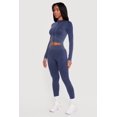 thumbnail image 3 of Women's Mineral Wash Ribbed Cropped Zip Front Active Jacket, 3 of 4