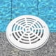 thumbnail image 5 of 8Inch Pool Main Drain Cover the Top Grate Bottom Mounting Plates White Replacement Pool Drain Cover, 5 of 5