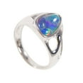 thumbnail image 4 of BREATHTAKING SURPRISE STERLING SILVER AUSTRALIAN BLACK OPAL RING, 4 of 4