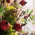 thumbnail image 5 of Artificial Red Pomegranate Greenery Leaf Bouquet 22" Tall, 5 of 6