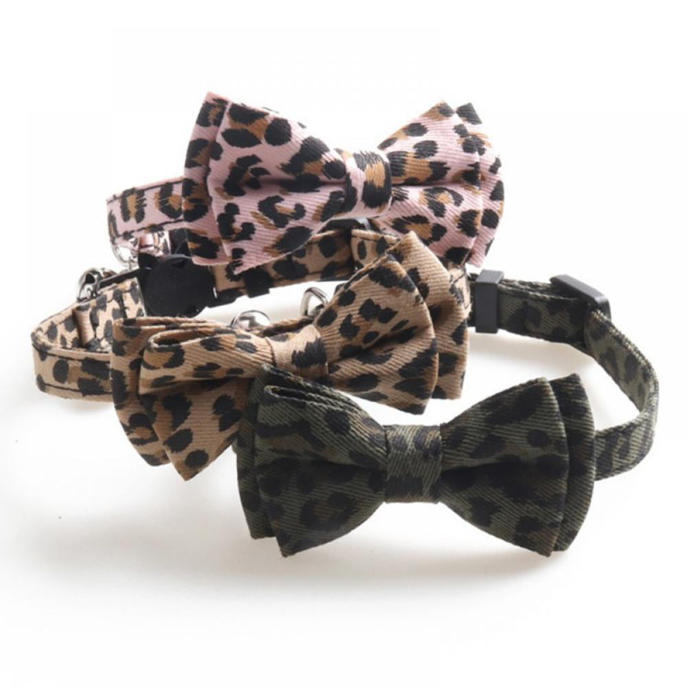 Mini leopard print hair bow knot