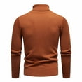 thumbnail image 4 of Mens Turtleneck Sweater Casual Classic Fit Long Sleeve Knit Pullovers Fall Winter Warm Basic Tops Athletic Work Outfit (3XL, Brown), 4 of 6